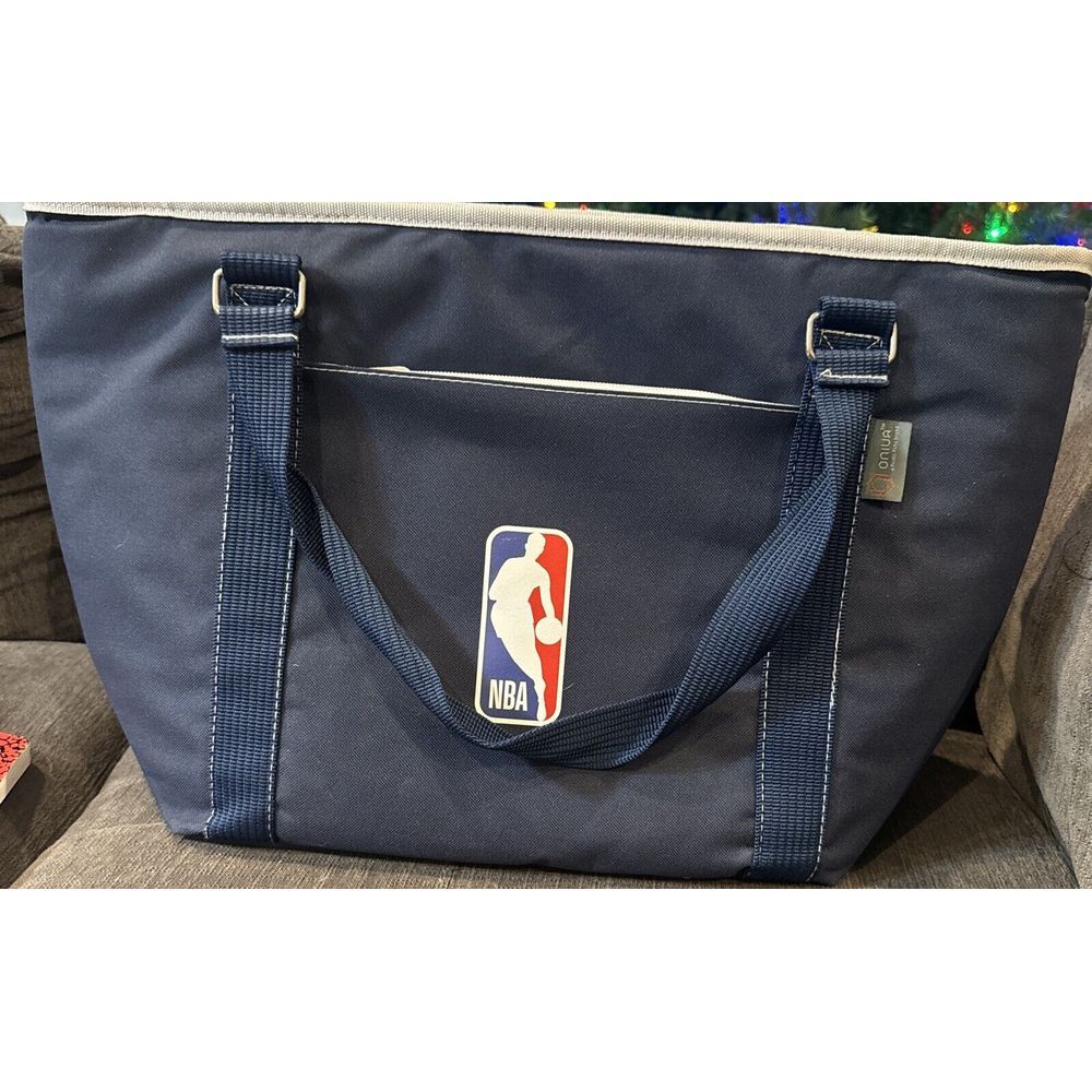 NBA Basketball Insulated Canvas Zipper‎ Cooler Bag Tote 21x13x7 ONIVA